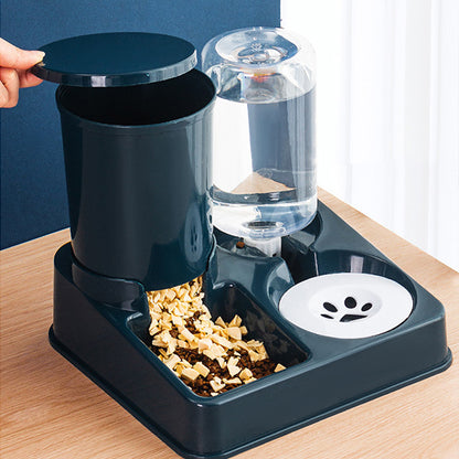 distributeur de croquettes pour chat bleu foncé