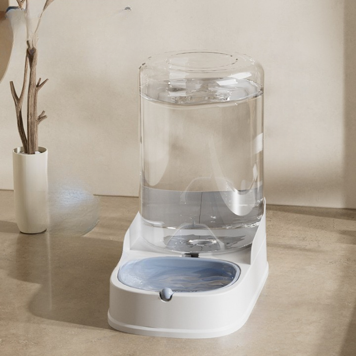 distributeur de croquettes pour chat elegance blanc