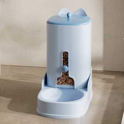 distributeur de croquettes pour chat elegance croquettes bleu