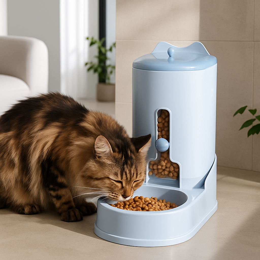 distributeur de croquettes pour chat maine coon