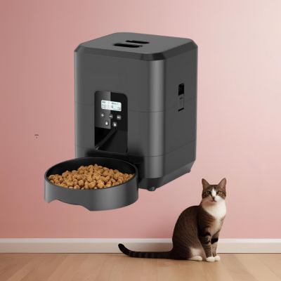 distributeur de croquettes pour chat noir sans wifi