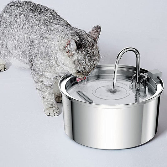 fontaine a eau pour chat gris 