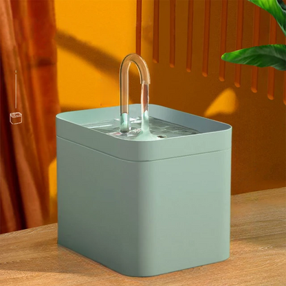 fontaine eau chat verte coule