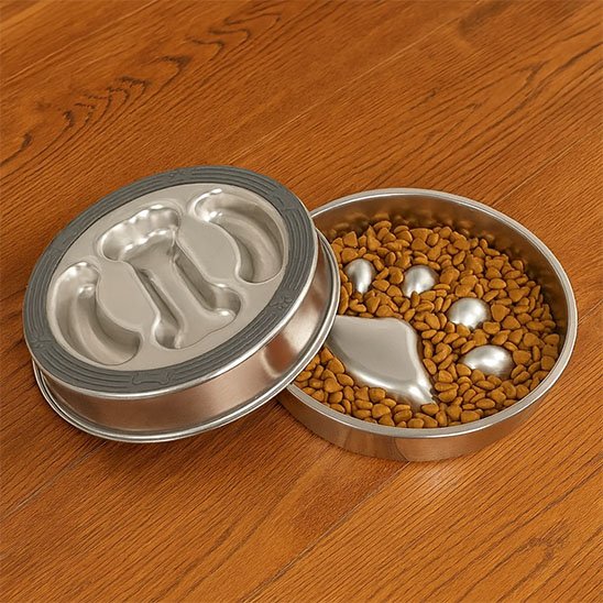 gamelle anti glouton inox