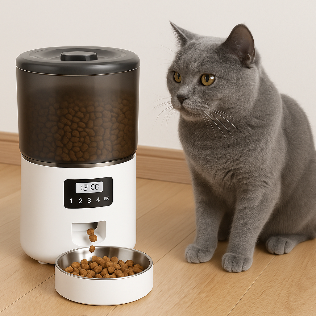 DISTRIBUTEUR AUTOMATIQUE CROQUETTES CHAT | WHISKERFEEDER™