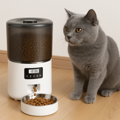 DISTRIBUTEUR AUTOMATIQUE CROQUETTES CHAT | WHISKERFEEDER™